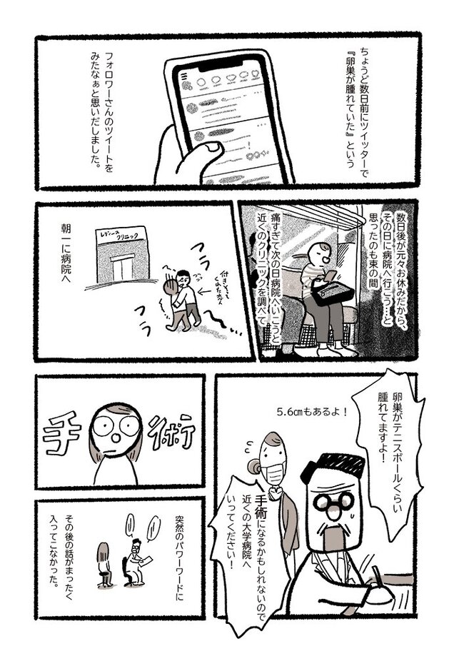 「テニスボールくらい」まさかの場所が腫れてる！？医師に告げられたのは… #チョコレートのう胞 1