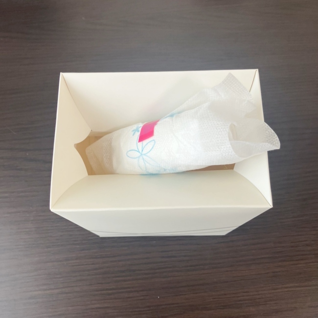 箱ごと「ポイッ」で手間いらず! 生理用品の処理も簡単に→【3COINS】の超便利アイテムとは!?